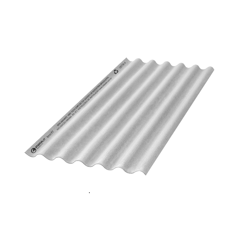 Telha Imbralit de Fibrocimento 5mm de Espessura Ondulada 244x110cm